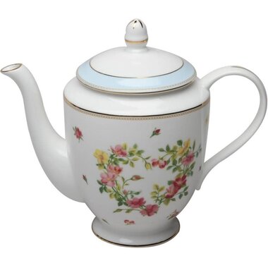 Coastline Imports Bone China Rose Heart Swag Coffee/Tea Pot  YL006-HA019