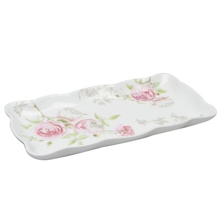 Coastline Imports Beau Rose Sandwich Tray   35105-8