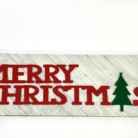Trade Cie 36x12" Merry Christmas Wall Sign, Plank Molding    CM4515