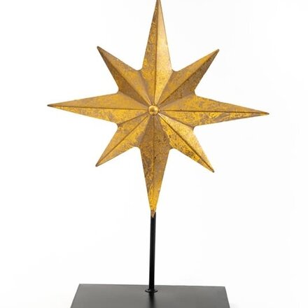 Trade Cie 22.5" Gold Leaf Star on Display Stand   CM5096