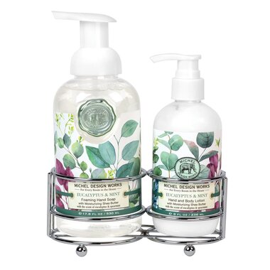 Michel Design Works Eucalyptus & Mint Handcare Caddy Soap & Lotion CAD365