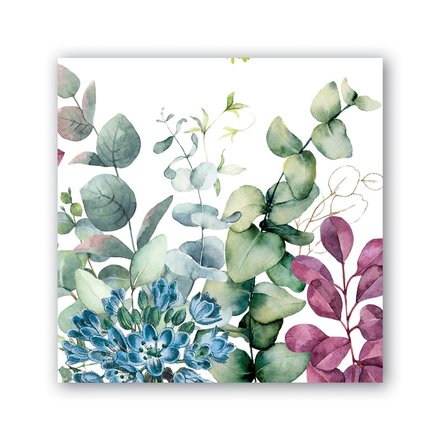 Michel Design Works Tovaglioli Di Carta 3 Strati – 20 Pezzi, Design Papaveri E Posies, 16,5x16,5 Cm