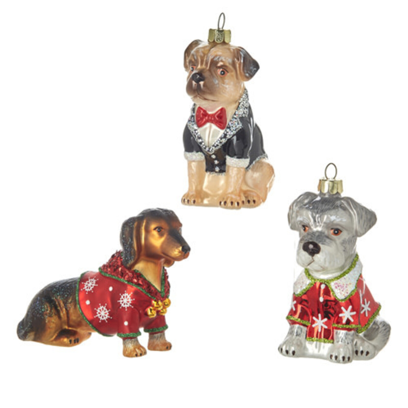 RAZ Imports Inc. 4.5" DOG IN SUIT ORNAMENT  4152888 loading=