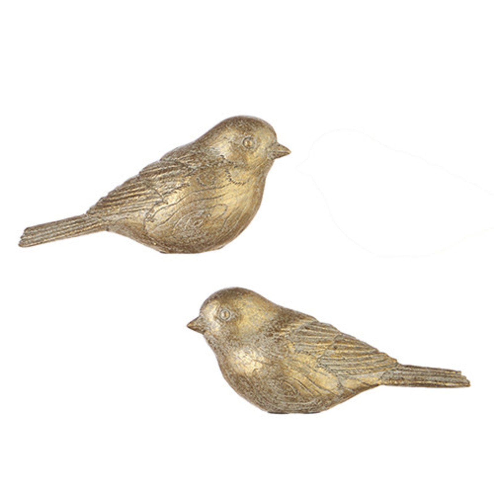 RAZ Imports Inc. 5" GOLD LEAF BIRD ORNAMENT  X4211126 loading=