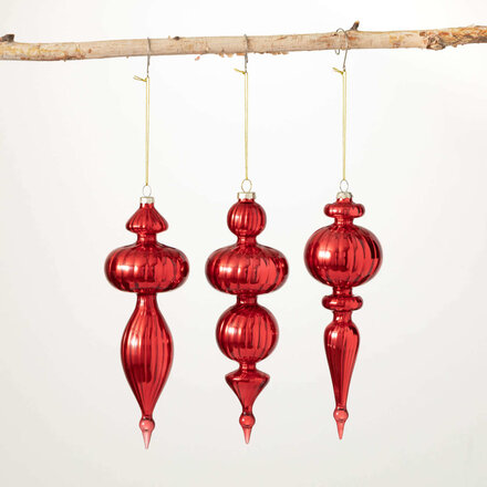 Sullivans CRANBERRY RED FINIAL ORNAMENT  OR10213