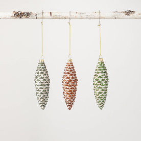 Sullivans GLASS PINECONE ORNAMENT   OR10090