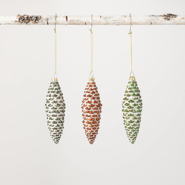 Sullivans GLASS PINECONE ORNAMENT   OR10090