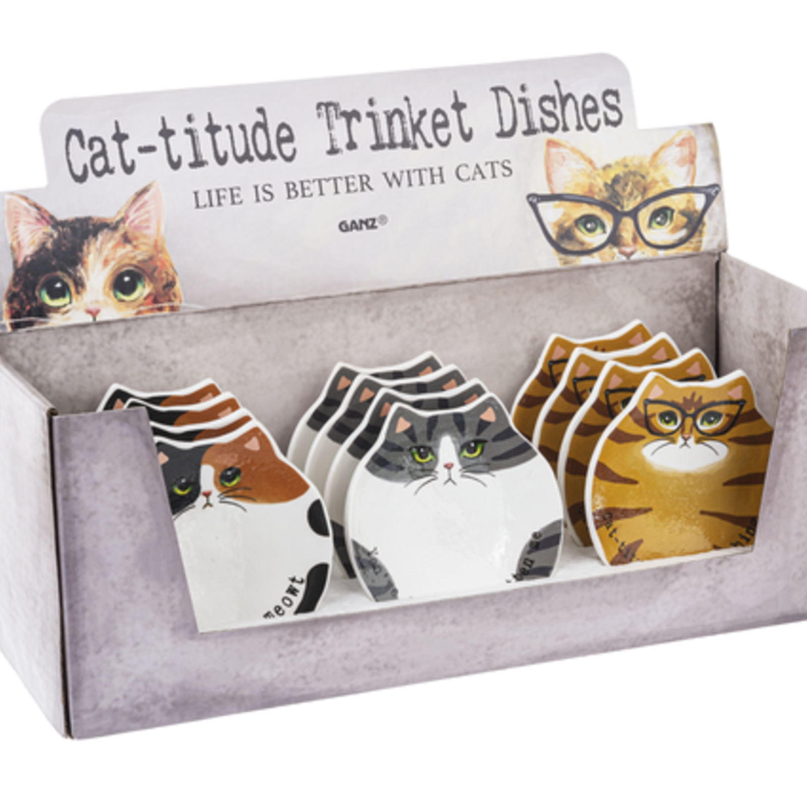 Ganz Cat-titude - Trinket Dish  ER64525 loading=