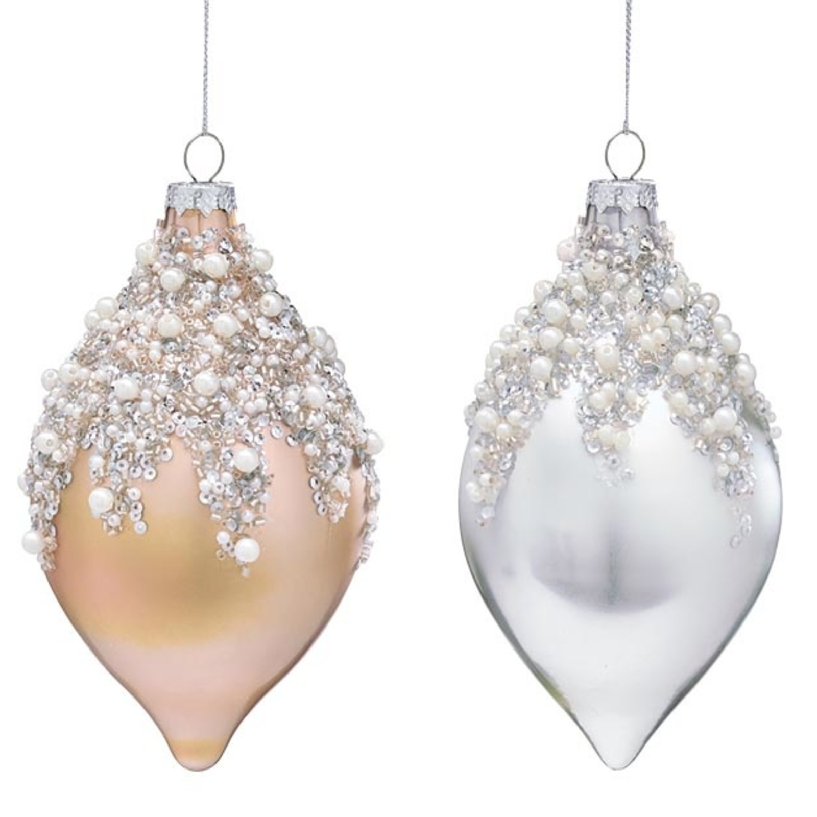 Burton + Burton SILVER OR  GOLD ORNAMENT WITH SEQUINS   9745059 loading=