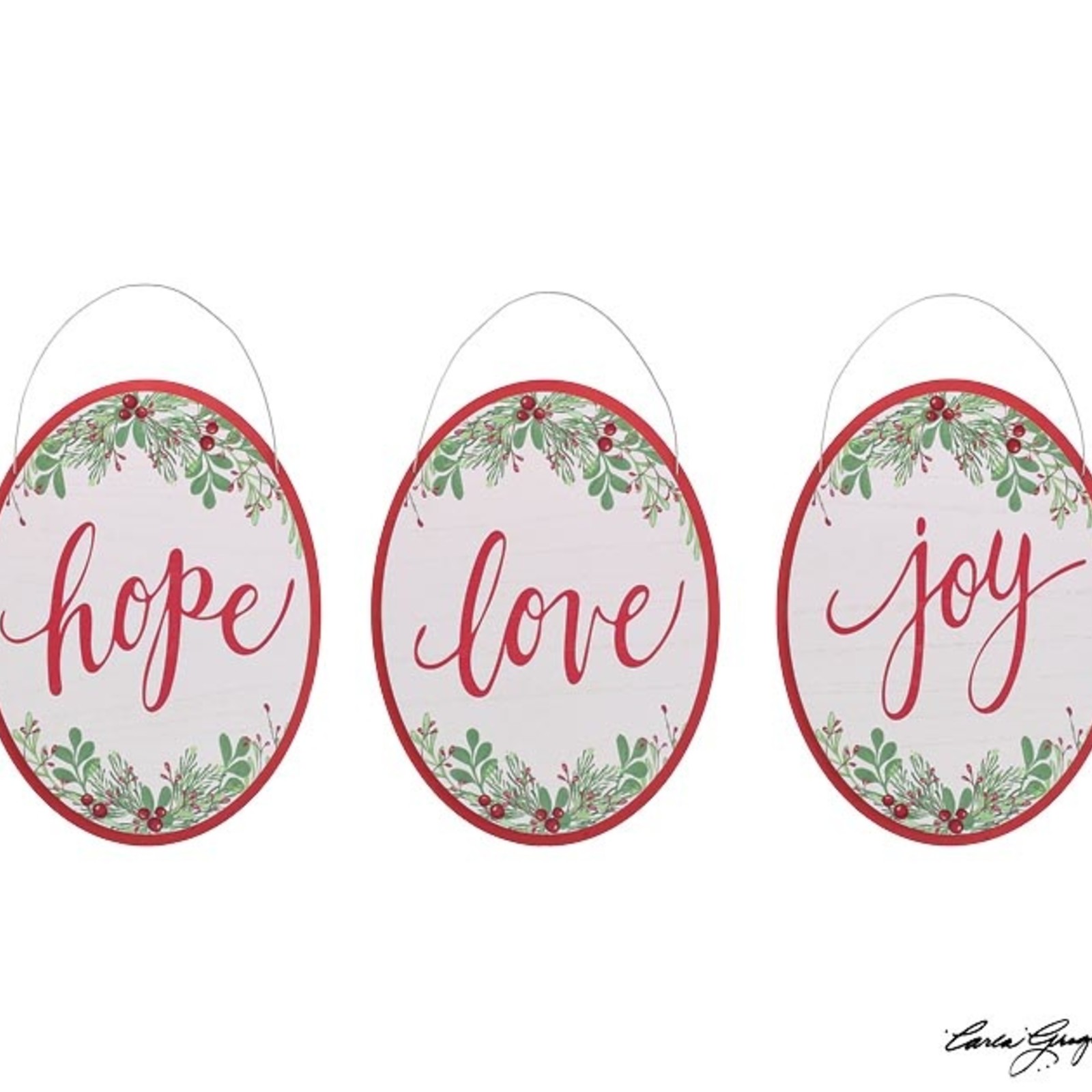 Burton + Burton HOPE JOY LOVE WALL HANGING    9742784 loading=