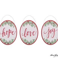 Burton + Burton HOPE JOY LOVE WALL HANGING    9742784