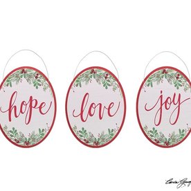 Burton + Burton HOPE JOY LOVE WALL HANGING    9742784