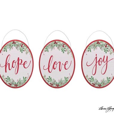 Burton + Burton HOPE JOY LOVE WALL HANGING    9742784