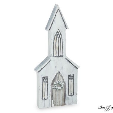 Burton + Burton SNOWY CHURCH SHELF SITTER  9744971