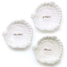 Burton + Burton TURKEY SHAPE PLATE WITH MESSAGE  (1) 9745400