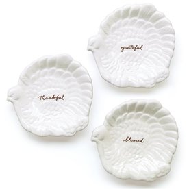 Burton + Burton TURKEY SHAPE PLATE WITH MESSAGE  (1) 9745400