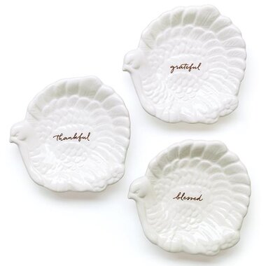 Burton + Burton TURKEY SHAPE PLATE WITH MESSAGE  (1) 9745400