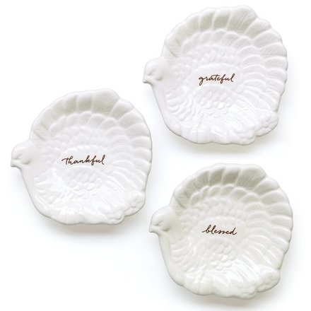 Burton + Burton TURKEY SHAPE PLATE WITH MESSAGE  (1) 9745400