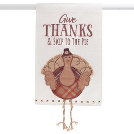 Burton + Burton GIVE THANKS SKIP TO THE PIE TEA TOWEL 9745385