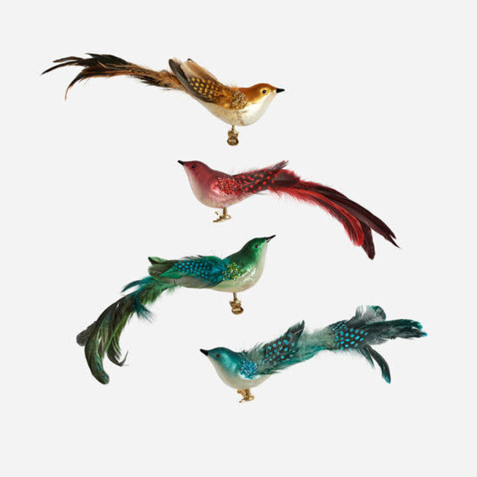 One Hundred 80 Degrees Feather Bird w/Clip Ornament       NF0634 loading=