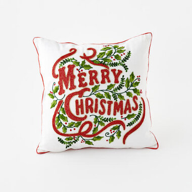 One Hundred 80 Degrees Merry Christmas Pillow, 18"x18  IN0541