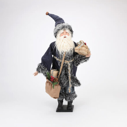 One Hundred 80 Degrees Blue Santa, Fabric/Resin  30" DF0871