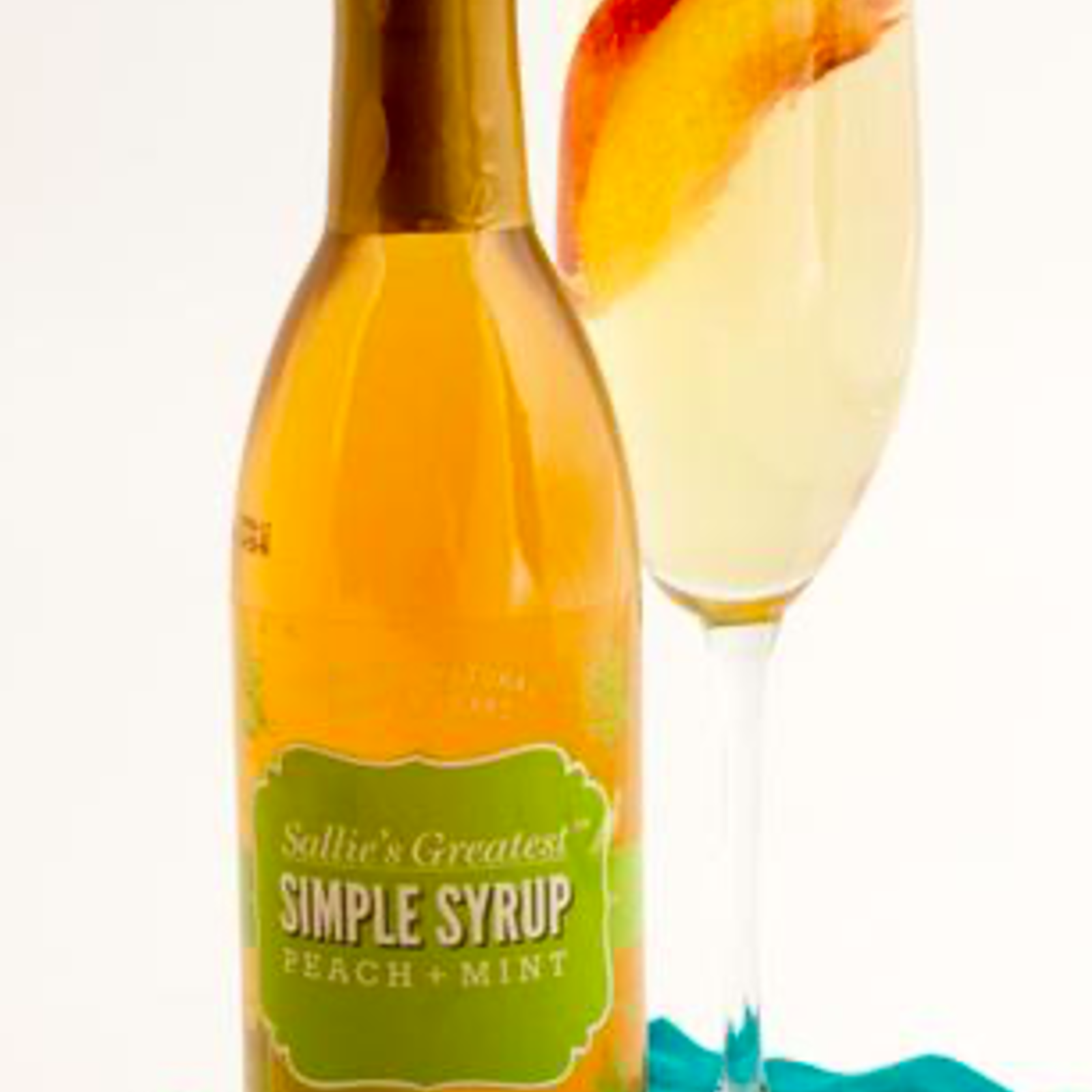 Sallie's Greatest Peach & Mint Simple Syrup loading=
