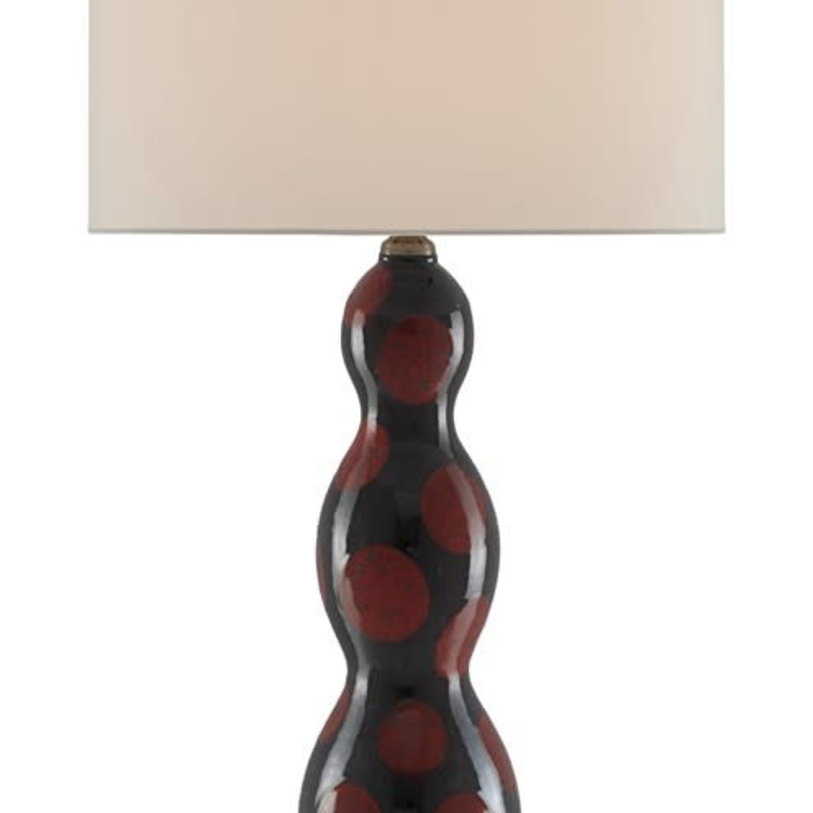 Currey & Company Yoshis Black and Red Table Lamp loading=