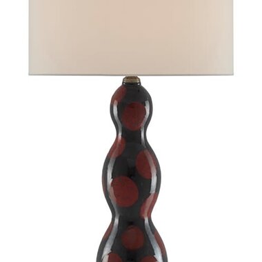 Currey & Company Yoshis Black and Red Table Lamp