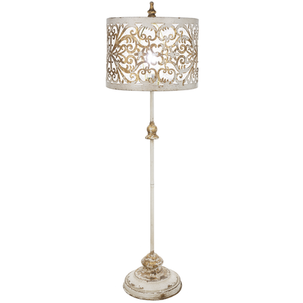 Ganz Distressed Ivory & Gold Buffet Lamp