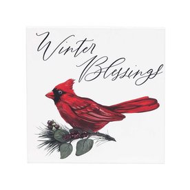 Meravic WINTER BLESSINGS WOOD BLOCK 7"X.75"X7"    R9912