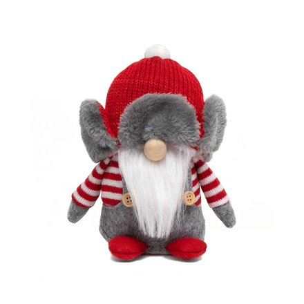 Meravic COUSIN EDDY GNOME WITH RED/GREY FLAP HAT SMALL   R9734