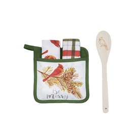 C & F Enterprise Be Merry Cardinal Potholder Set of 4    C46004287