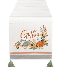 Design Imports DII Gather Fall Gingham Table Runner