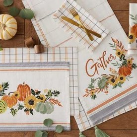 Design Imports DII Fall Floral Pumpkin Napkin