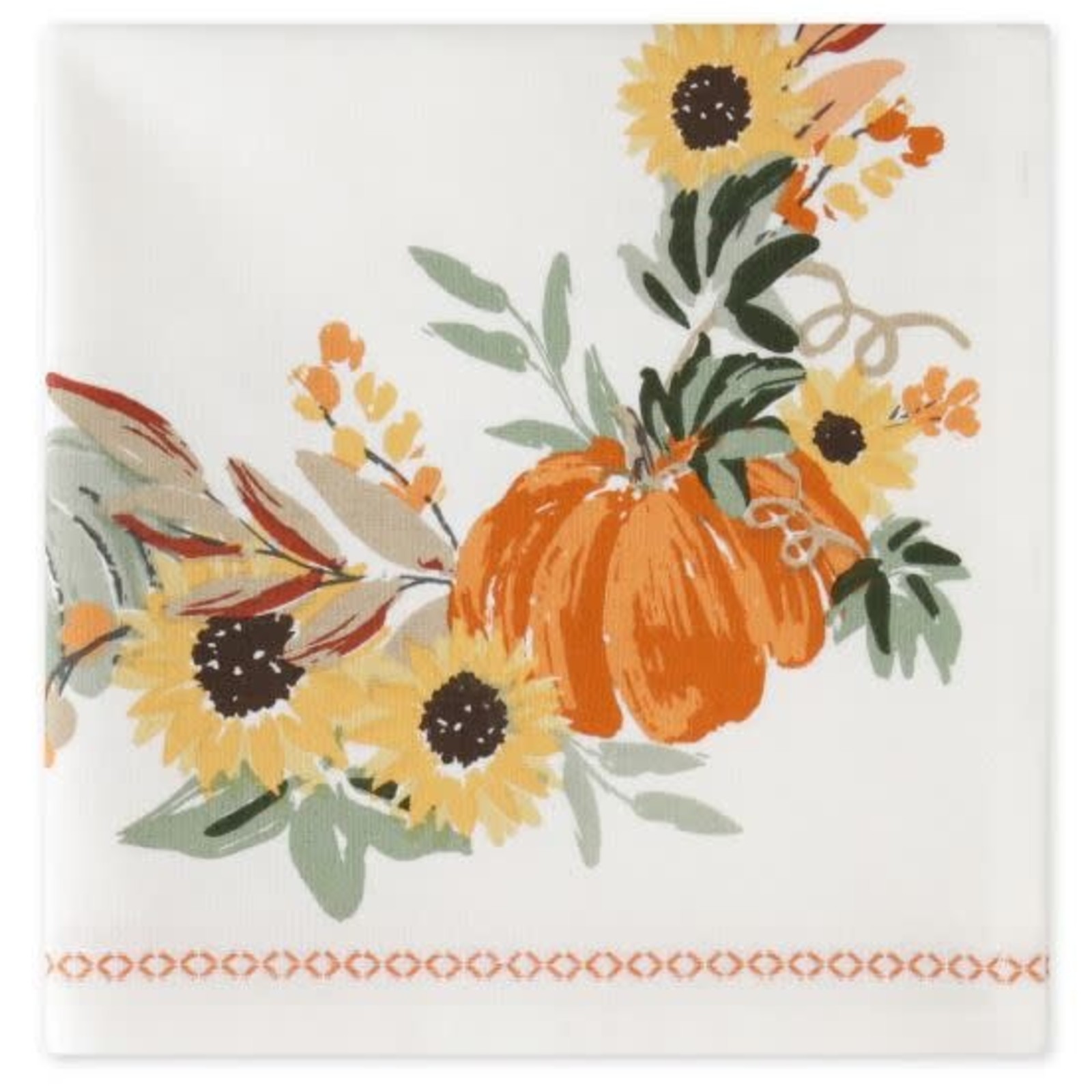 Design Imports DII Fall Floral Pumpkin Napkin loading=
