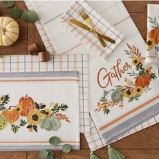 Design Imports DII Gingham & Floral Fall Placemat
