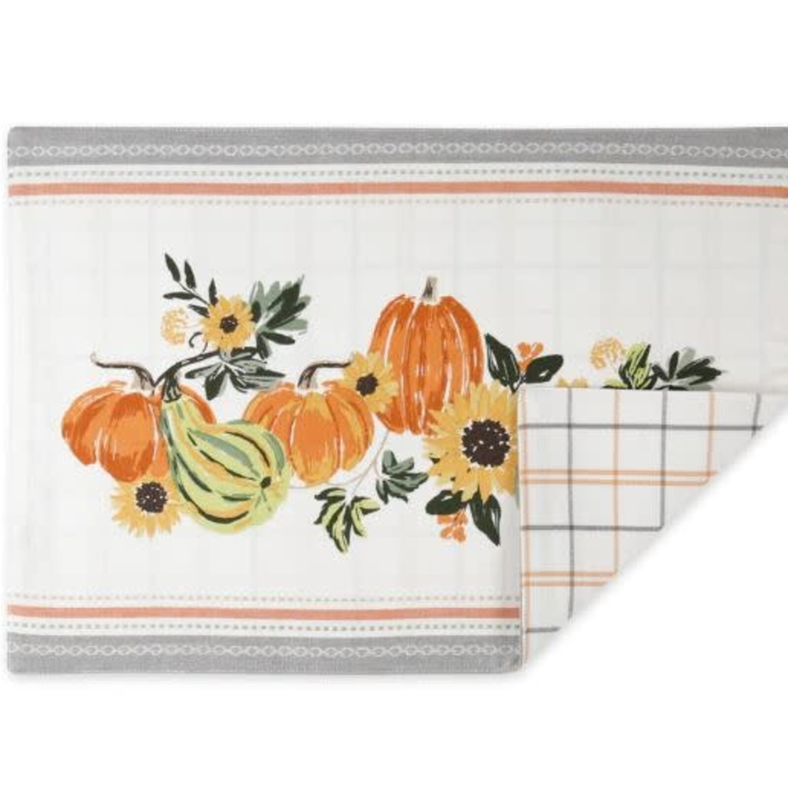 Design Imports DII Gingham & Floral Fall Placemat loading=