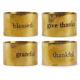 Design Imports DII Always Grateful Stamped Napkin Ring