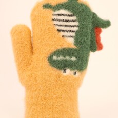 Petite Powder Kids Knitted Mittens-Buttercup Dinosaur  PPM11