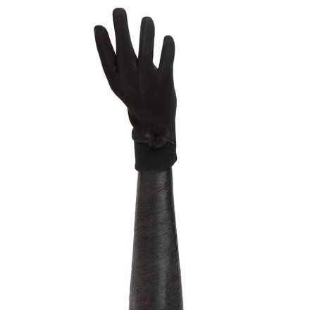 Trezo BLACK GLOVES WITH PUFF POM     X8065