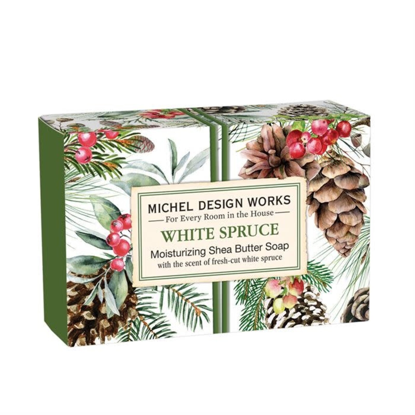 Michel Design Works White Spruce Boxed Single Soap   SOAX362 loading=