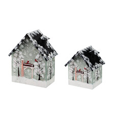 Evergreen Enterprises LED Glass House with Winter Scene Table Decor Small  8LED612S