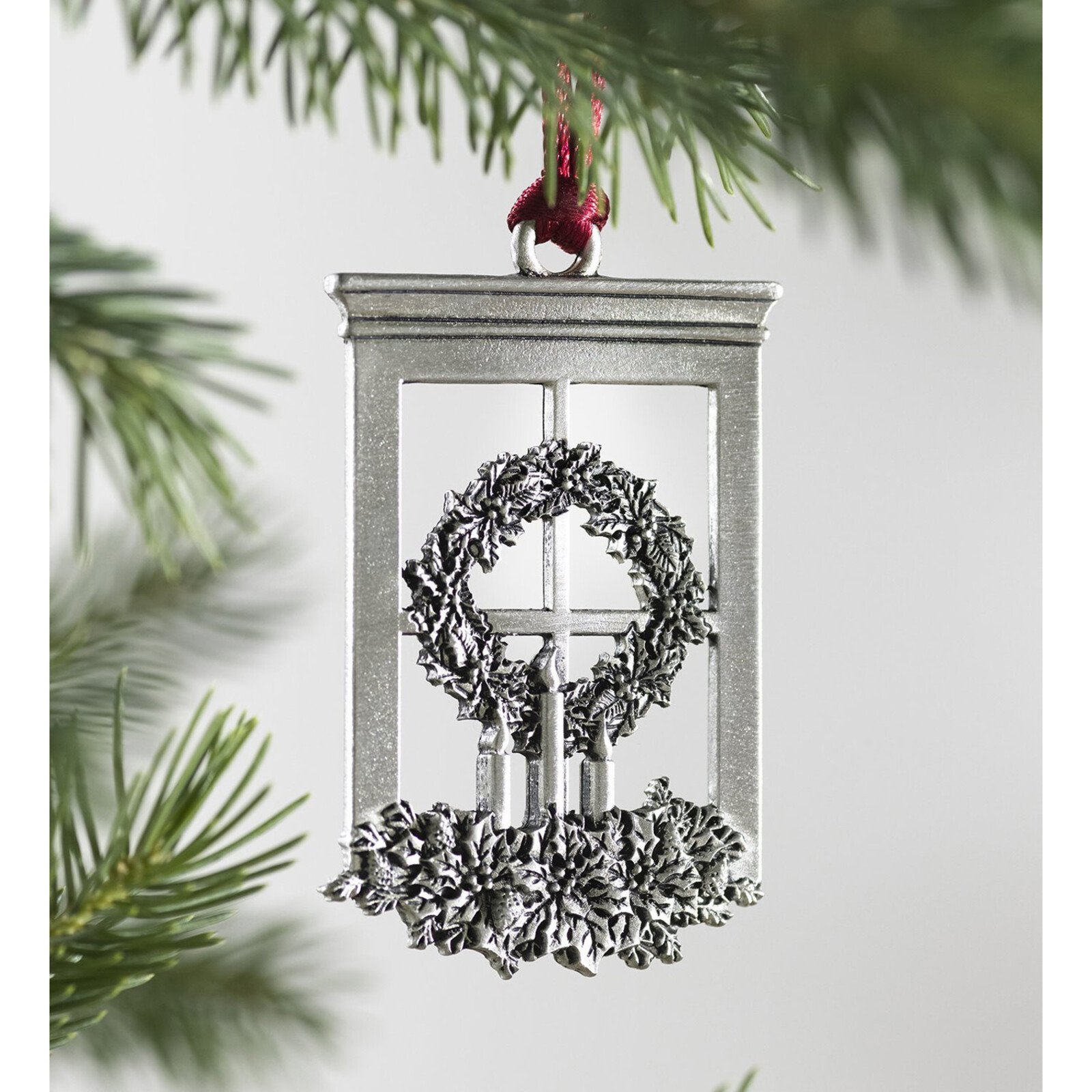 Evergreen Enterprises Solid  Pewter Christmas Tree Ornament WINDOW 65M27WIN loading=