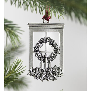 Evergreen Enterprises Solid  Pewter Christmas Tree Ornament WINDOW 65M27WIN