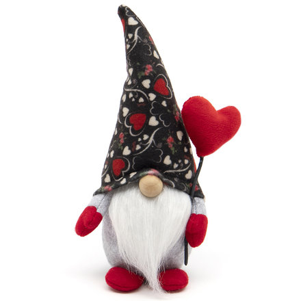 Meravic Valentino Gnome with Heart, Wood Nose 8.5" Small   T4256
