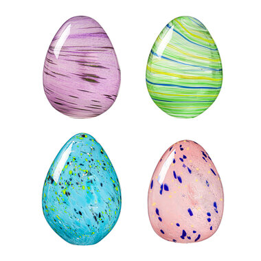 Evergreen Enterprises Colorful Glass Easter Egg     8TAG275