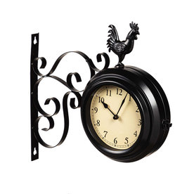 Evergreen Enterprises Metal Rooster Outdoor Clock  6CL159
