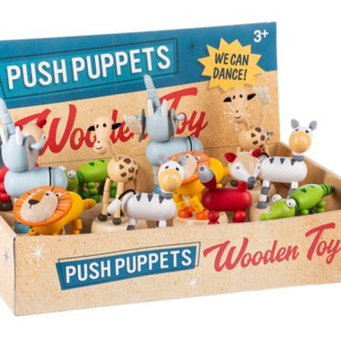 Ganz Wooden Animal Push Puppets  H15169