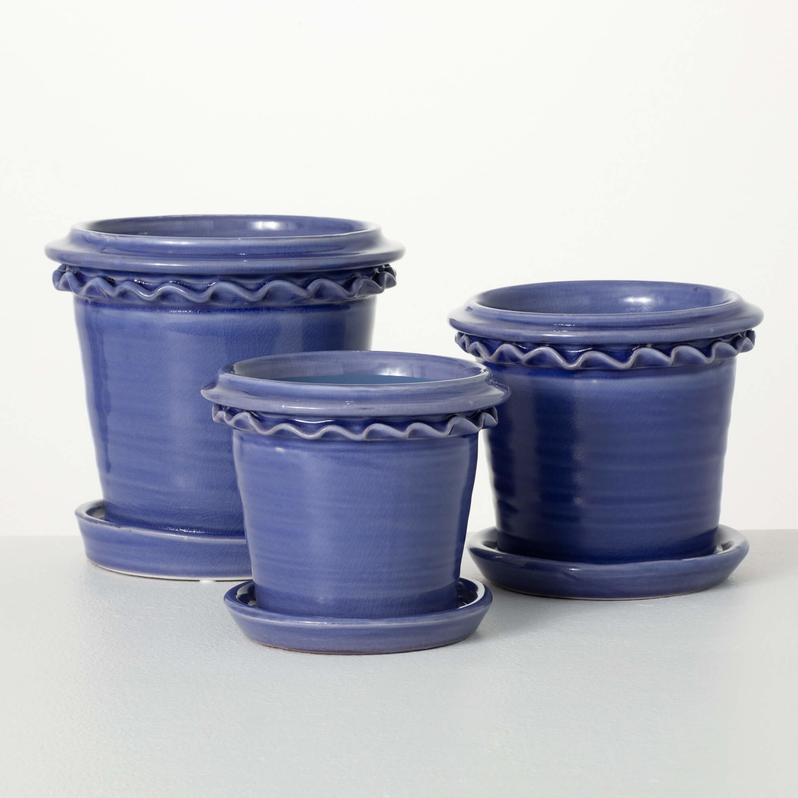 Sullivans PROVINCIAL DESIGN INDIGO POT    6" CM3064S loading=